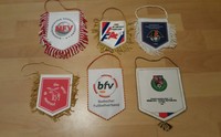 6 Wimpel Fanartikel Fussball international  Aserbaidschan Frankreich Tschechien 