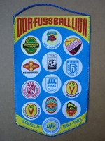 Fußball-Wimpel DDR-Fussball-Liga Staffel D 1982/83 Stahl Riesa, Dresden, Cottbus