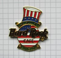 HARD ROCK CAFE BANGKOK  4TH OF JULY USA FLAG PATRIOTIC HAT ... Pin (24a)