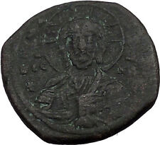 Jesus Christ Class A2 Anonymous Ancient 1028Ad Byzantine Follis Coin i39330
