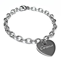 Armband mit Gravur Herz-Armband Edelstahl 