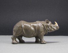 Vtg Rhinoceros Rhino France B.F. Lead Toy Metal Animals Noah's Ark Zoo Figure