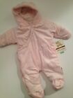  Cotton Candy Baby Girl Bunting Pram Snowsuit Size 3 6 9 Months Pink Hearts