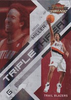 ANDRE MILLER, Trailblazers 09-10 Threads TRIPLE THREAT FOIL #/100