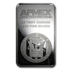 25 oz Apmex Silver Bar - Struck Silver Bar - Sku #83306