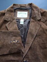 Orvis Suede Three Button Box Jacket Men's 42 Large Brown Vintage BBS985