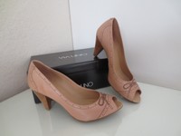VIA UNO Damen Peep Toes Gr.40/ 39 Leder Duna Heels Schuhe Pumps Toe Peeptoes NEU