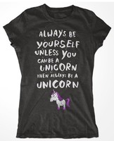 New Wish i was a Unicorn T Shirt Short Sleeve Top Size XS - XXLWhite Black 