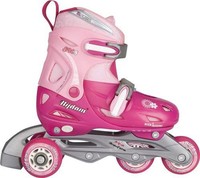 2 in 1 Kinder Rollschuhe und Inliner Größe verstellbar PINK 27-30, 30-33, 34-37