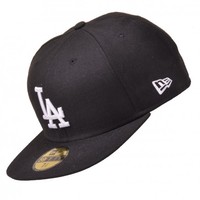 New Era Cap MLB Basic LA Dodgers 59FIFTY Black Schwarz Caps Mütze Basecap