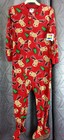 boy footie pajamas 4T 5T Healthtex red Christmas Moose design blanket sleeper 