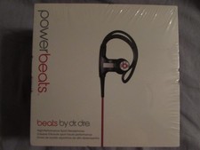 Genuine Beats PowerBeats Headphones by Dr. Dre - New - Sealed in Box - 810-00008