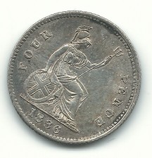 A High Grade Au 1836 Great Britain Silver Groat Fourpence-Jun047
