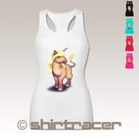 BL8770 Damen Frauen Tank Top Racerback - Sonstige Tiere - Einhorn Pony