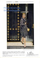 Pelz Ritter Reklame 1960 Italien Lutetia Emba Werbung ad fur