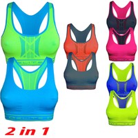 BRA Microfaser BH Bustier Damen Doppelseitige Top Wende Sport-BH 34 36 38 40 42