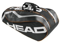 Head Djokovic COMBI - Tennistasche schwarz/silver/copper