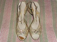 Womens Heels Shoes Size 5.5 Vintage Accent 50's Princess Lucite Rhinestone