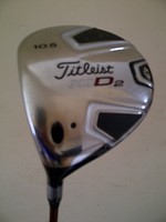 LEFTY TITLEIST 909 D2 10.5 DEGREE DRIVER S75 NVS GRAPHITE SHAFT