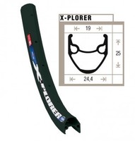 Rigida  20" Felge Xplorer schwarz 36 Loch