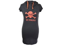St. Pauli Damen Kapuzenshirt T-Shirt Totenkopf Lilly (lachsfarben) SP021433 grau