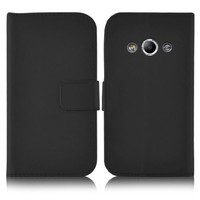 Buch Handytasche Wallet Flip Case Samsung Galaxy Xcover 3 SM-G388 Schwarz +Folie