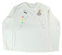 Puma Ghana Damen Langarm Trikot Jersey Gr XXL Weiss 740450 01