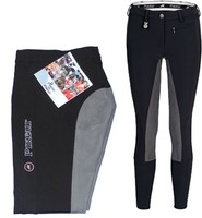 Pikeur Reithose Lucinda girl in schwarz-grau  Gr. 146 bis 176 - NEU (8410-8207)