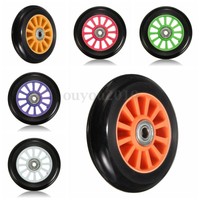 2x 100mm Pro PU Replacement Roller Stuntscooter Wheels Rollen + ABEC9 Bearings 