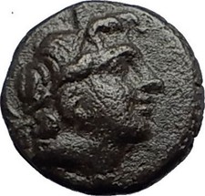 Kaunos Caria 309BC ALEXANDER the GREAT Portrait Ancient Greek Coin Sword i59672