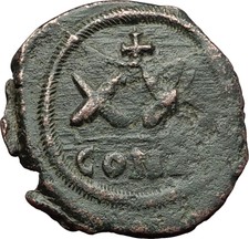 PHOCAS and Empress LEONTINA 602AD Constantinople Ancient Byzantine Coin i59407