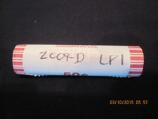 2009-D Bu Lincoln Cent Roll - Lp1 - Cabin/Birth - Brilliant Uncirculated