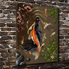 oil painting HD Print on Canvas Art DecoThe little mermaid 12x16inch  no stretch