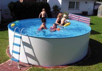 Stahlwandbecken Pool Schwimmbecken 3,50 x 0,90m + Einbauskimmer + Einlaufdüse