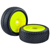 Buggy Reifen Felgen Set Khaos SBR Disk Felge gelb 1:8 RC Car  partCore 320016