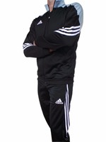 AdIdAs TrAiNiNgs ANZUG hoSe PaNt JACKE FuSSbALL GRAU SCHWARZ GR S M L XL XXL