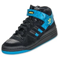 Adidas Forum MID Schuhe Sneaker Turnschuhe Trainers Leder Herren schwarz / blau