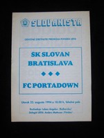 Orig.PRG   UEFA Cup  1994/95   SLOVAN BRATISLAVA - FC PORTADOWN  !!  SELTEN