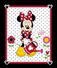 1 Yard Quilt Cotton Fabric - Springs Disney Minnie Mouse Grow Flowers Panel