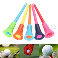 50x 83mm bunt gemischt Kunststoff Gummi Top Golf Tees Tee Golftees Ballmarker