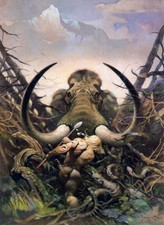 Authentic Frank Frazetta Print "Mammoth" 18 x 24 #32