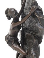 Bronze Figur NEU Bergsteigerin Klettersport Mädchen Freeclimbing Sport - 20374G