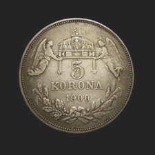 Hungary. Franz-Joseph. Silver 5 Corona 1900 Kb