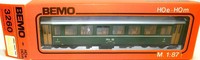 Personenwagen 2te Kl Rhätische Bahn B2314 Rhb grün BEMO 3260 H0m 1:87 OVP    å