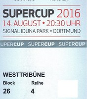Ticket Eintrittskarte BVB Borussia Dortmund - Bayern München Supercup 2016