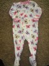 GIRLS SIZE 18 MONTHS ONE PIECE SLEEPER PAJAMAS SLEEPWEAR PJS BUTTERFLIES CARTERS