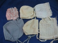Vintage Baby Bonnets Mixed Colors Sizes and Styles Lot