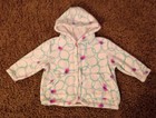Koala Baby White Green Floral Hooded Zippered Baby Jacket Sz 3-6 Months EUC!