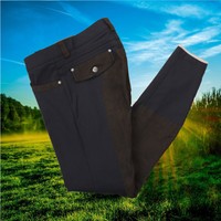 Reithose Sonnenreiter Micro-Patten,Vollbesatz Sonnenreiter, schwarz-braun,Gr. 72