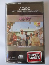 AC/DC "DIRTY DEEDS DONE DIRT CHEAP" CASSETTE TAPE - BRAND NEW